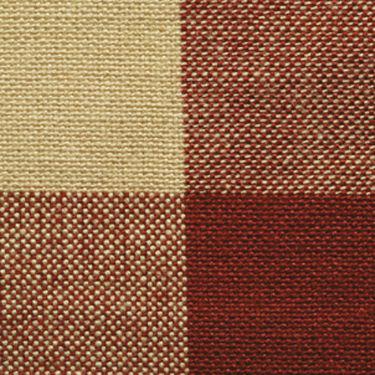 DRN Homespun Red/Tea dye Buffalo Check H390  - Cotton Fabric
