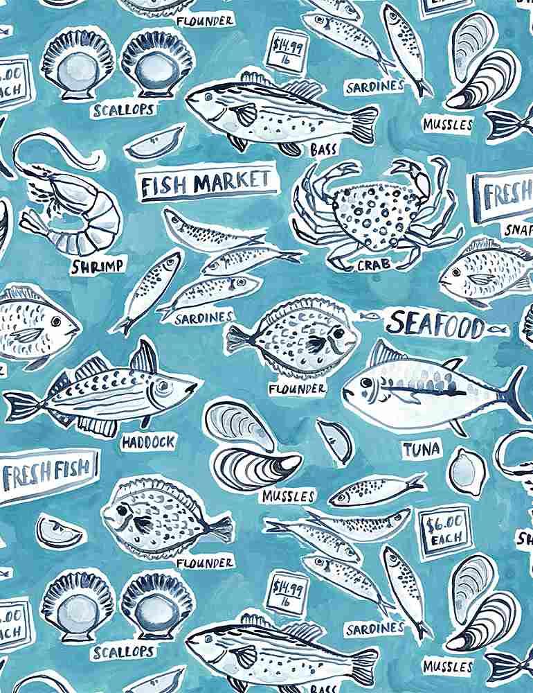 DS Chef's Table - DJL1901-BLUE - Cotton Fabric