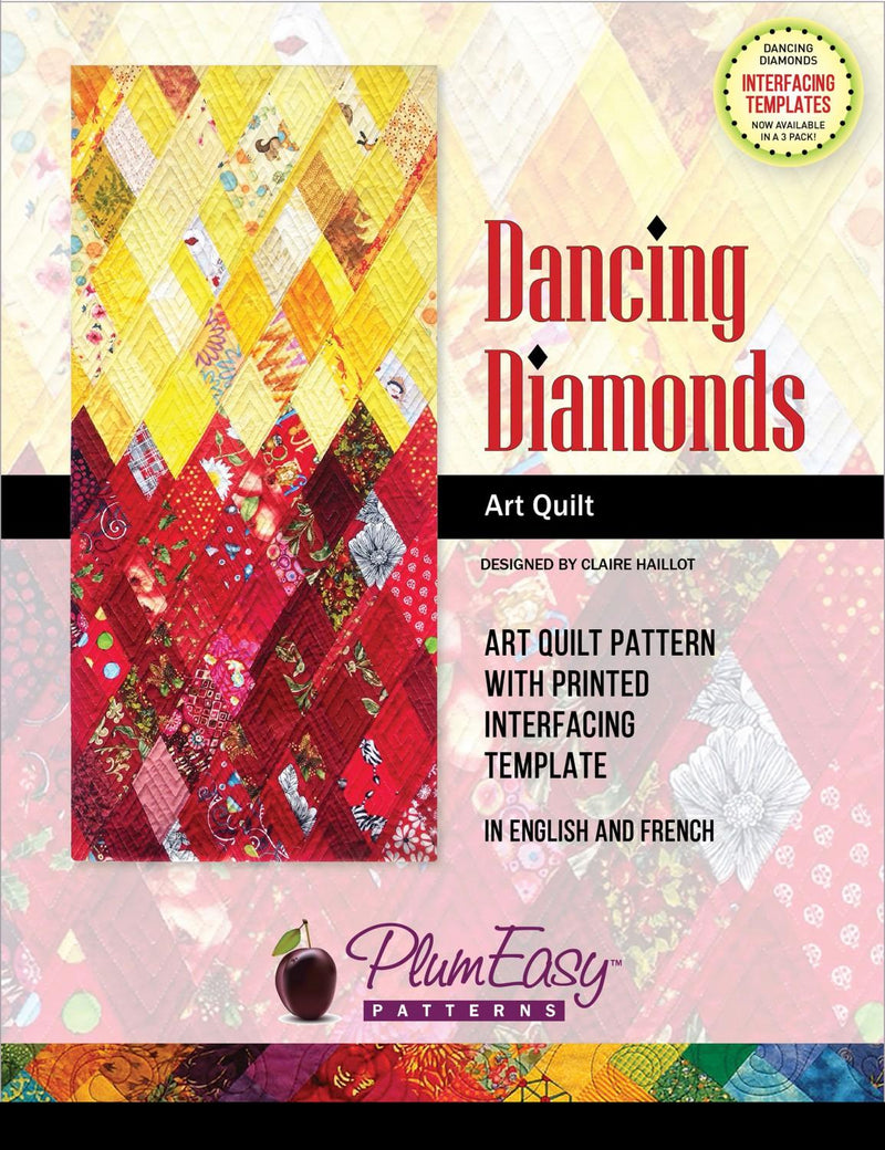 Dancing Diamonds Art Quilt With Interfacing Pattern - PEP-124