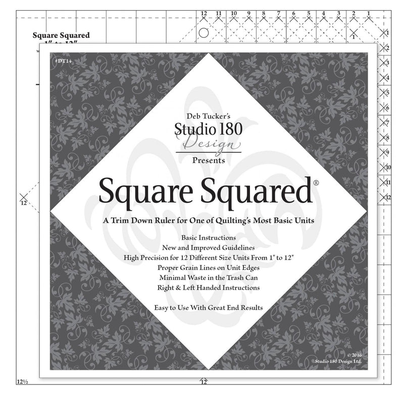 CHK Deb Tucker's Large Square Squared Trim Ruler - UDT14