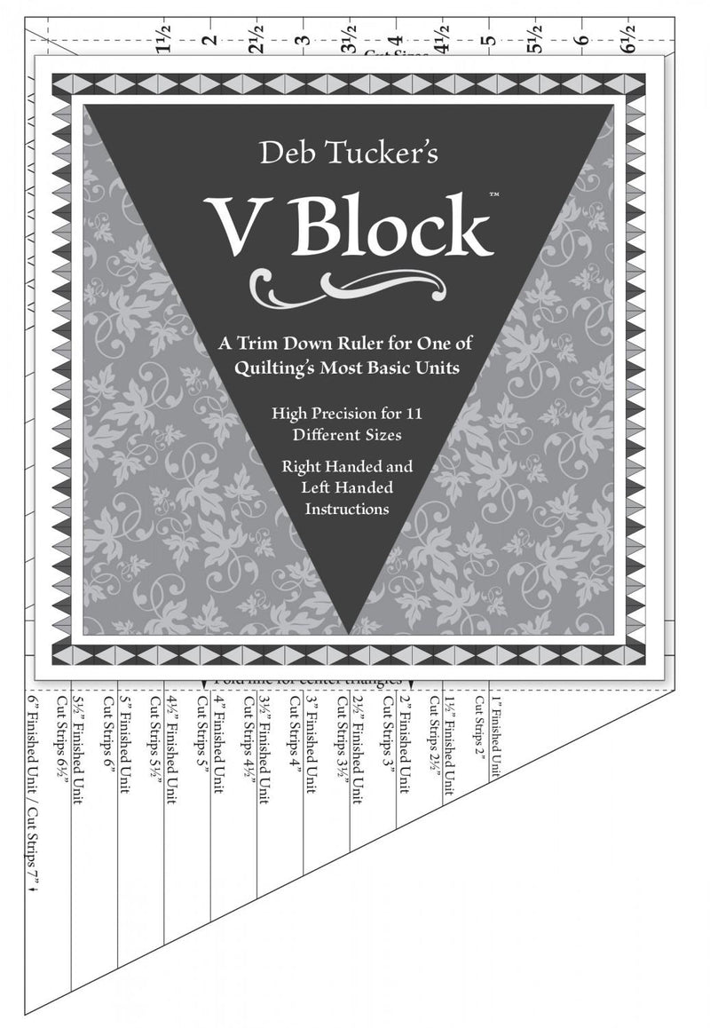 Deb Tucker's V Block Trimmer Ruler - UDT11