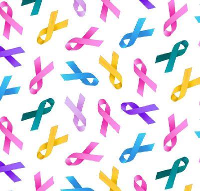 EZS Breast Cancer Awareness Ribbons 407-MULTI - Cotton Fabric