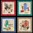 EZS I Love Coffee 3318 BLACK - Cotton Fabric