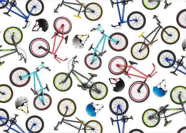EZS In Motion - Bicycles 459-WHITE - Cotton Fabric