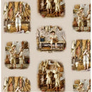 EZS Play Ball 8601 Sepia - Cotton Fabric