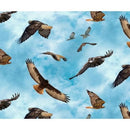 EZS Raptors 451 BLUE - Cotton Fabric