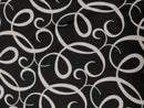 FM Dress Fabric - Black and White Swirl - Dress & Apparel Fabric