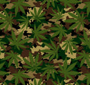 FOU Cannabis Camo DT-6364 White - Cotton Fabric