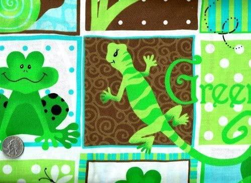 FOU G Is For Green Frogs 746356117510 - Cotton Fabric