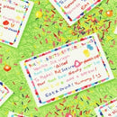 FQ Cooks Helper Recipe Cards 1206-071 - Cotton Fabric