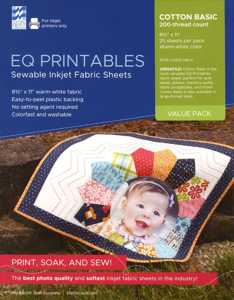 FQ Printables Cotton Inkjet Fabric Sheets - P-FAC25