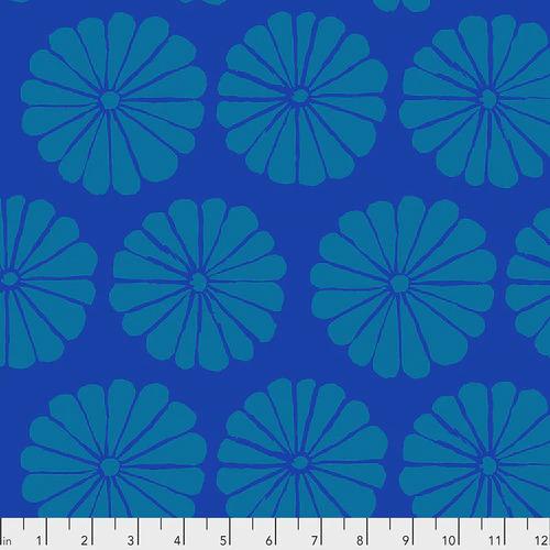 FS Damask Flower PWGP183.BLUE - Cotton Fabric