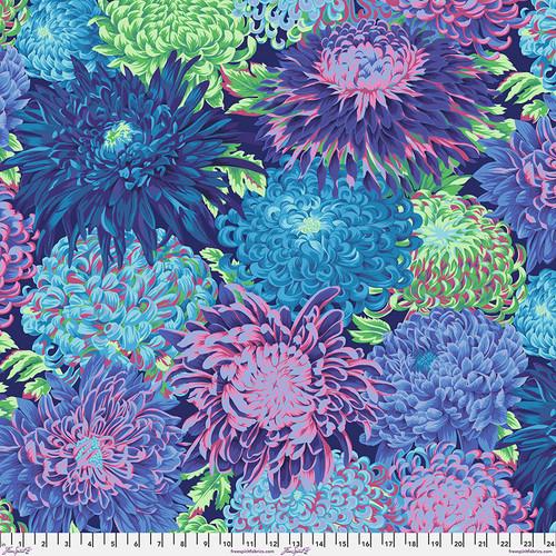 FS Japanese Chrysanthemum - PWPJ041.BLUEX - Cotton Fabric