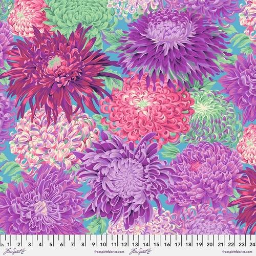 FS Japnanese Chrysanthemum -  PWPJ041.MAGENTA - Cotton Fabric