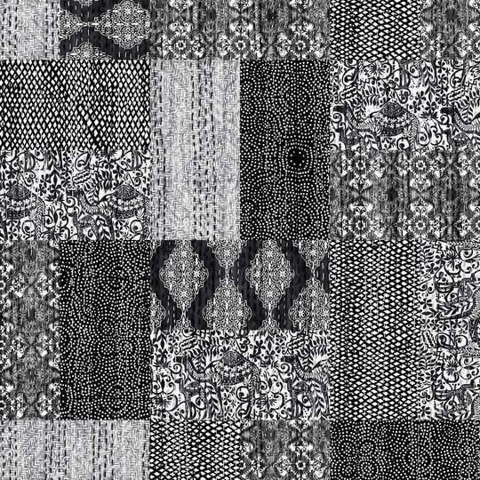 FS Kantha Cloth - Charmed Onyx KCVW003.ONYX - Cotton Fabric