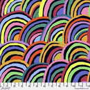 FS Rainbows -  PQGP190-BLACK - Cotton Fabric