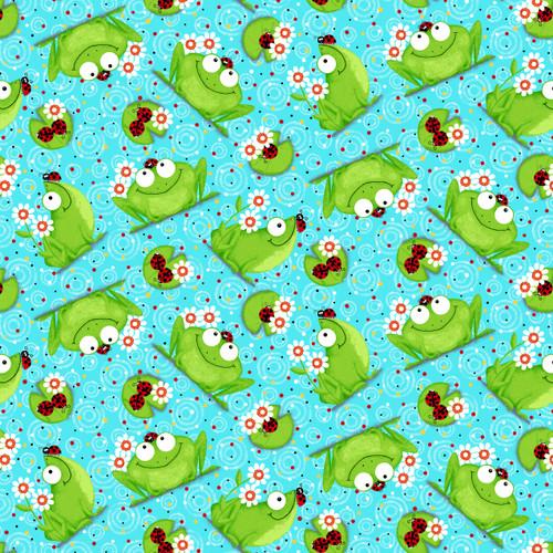 FTWH Comfy Flannel Frogs - N-1038-11 - Cotton Fabric