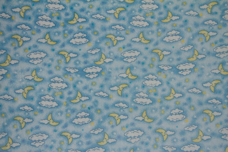 FTWH Minky 60" FA12044 Sleep Tight Blue - Cotton Fabric