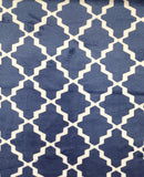 FTWH Minky Tile - FA12053 Navy - Minky Fabric