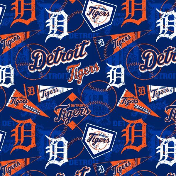 FT MLB Detriot Tigers Retro 14416-B - Cotton Fabric