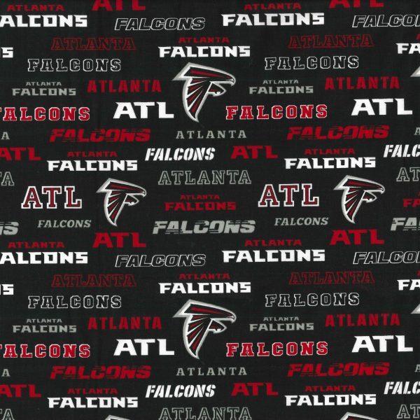 FT NFL Atlanta Falcons 70455-D Black - Cotton Fabric