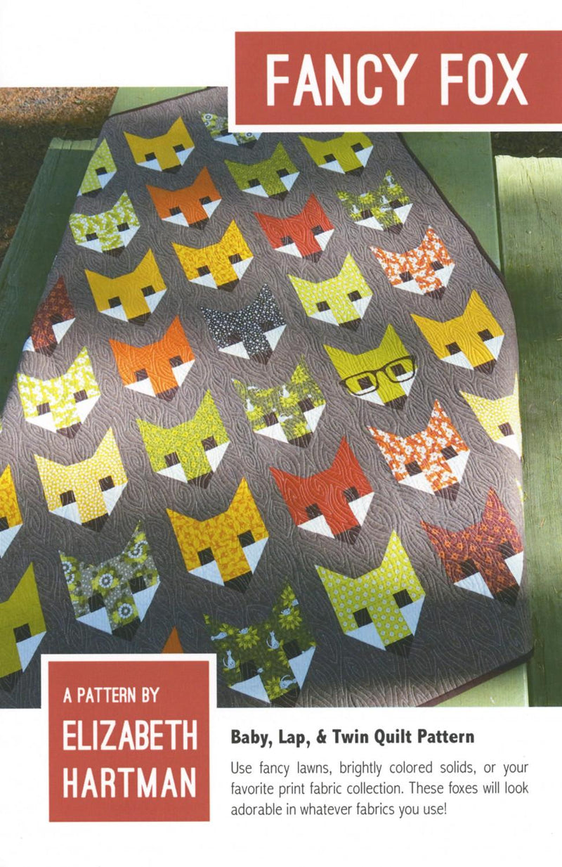 Fancy Fox Quilt Pattern In 3 Sizes - EH-009