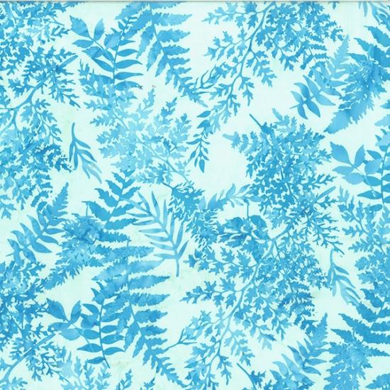 HFF Bali Batik - Fern U2489-F7 French Blue - Cotton Fabric