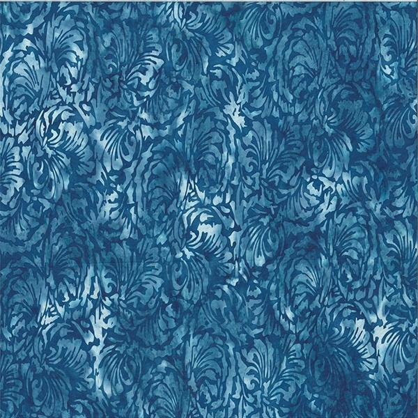 HFF Bali Batik Feathers - V2511-261 Blue Jay - Cotton Fabric
