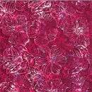 HFF Bali Batik Outline Flowers - T2437-38 Burgundy - Cotton Batik Fabric