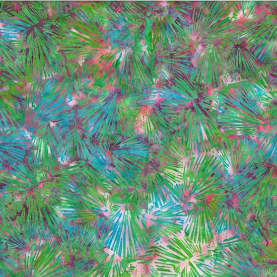 HFF Bali Batiks - Shell U2481-519 Hibiscus - Cotton Batik Fabric