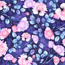 HFF Brilliant Blooms T4937-631 Aubergine - Cotton Fabric