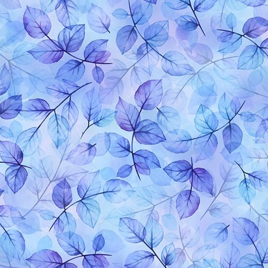 HFF Brilliant Blooms T4938-139 Periwinkle - Cotton Fabric