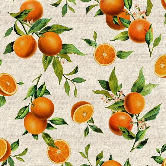 HFF Orchard Bliss R4683-13 Oranges - Cotton Novelty Fabrics
