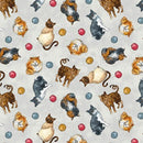 HG Cat Rescue 660-93 Gray - Cotton Fabric