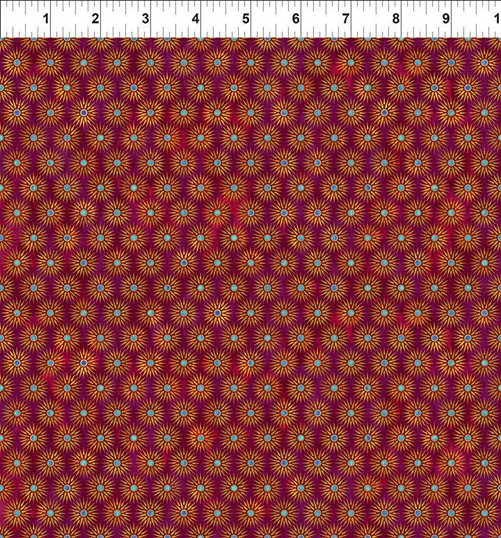 ITB Cosmos, 8COS-2 Red - Cotton Fabric