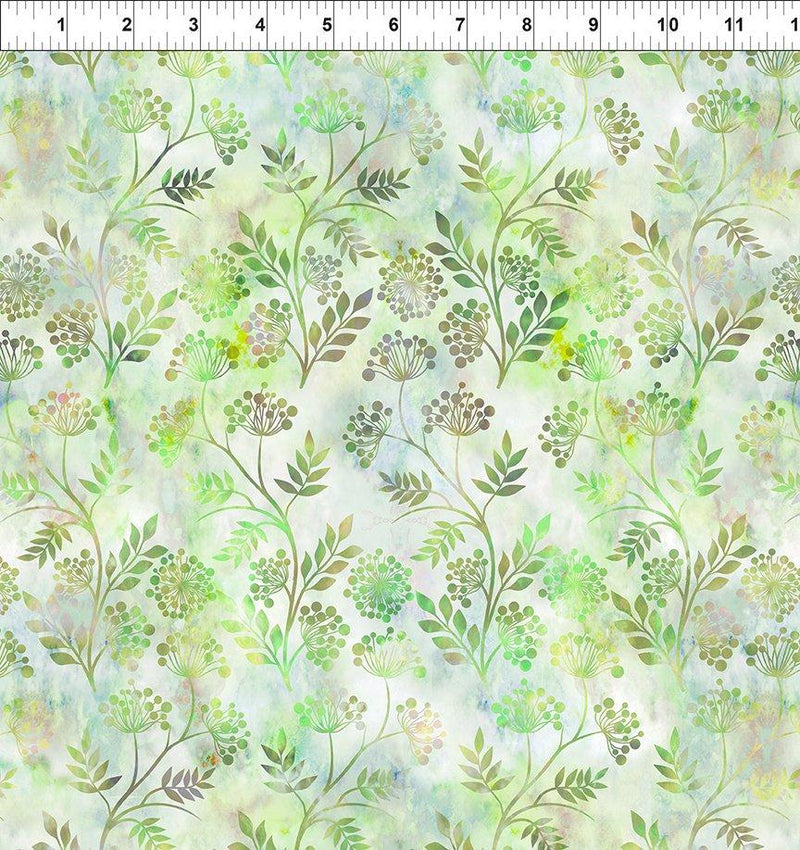 ITB Floragraphix V - 6FGE3 Green  - Cotton Fabric