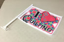 BRE I Love Quilting Flag With Holder - CPCCFI