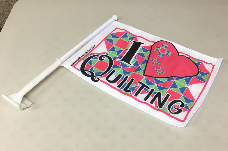 I Love Quilting Flag With Holder - CPCCFI