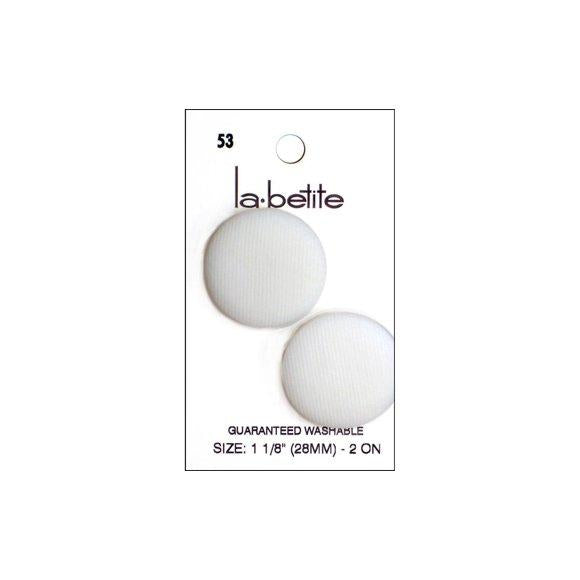 La Petite Buttons 1 1/8" White - 2 Count