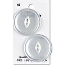 La Petite Buttons 1 3/8" White - 2 Count