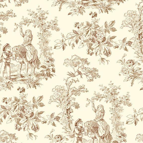MB Back in the Day R570497-CREAM - Cotton Fabric