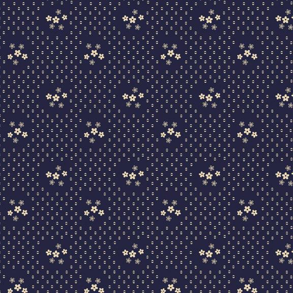 MB Blue Dahlia R22-0127-NAVY - Cotton Fabric