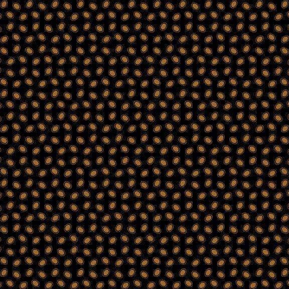 MB Butternut and Peppercorn R17022-BLACK - Cotton Fabric