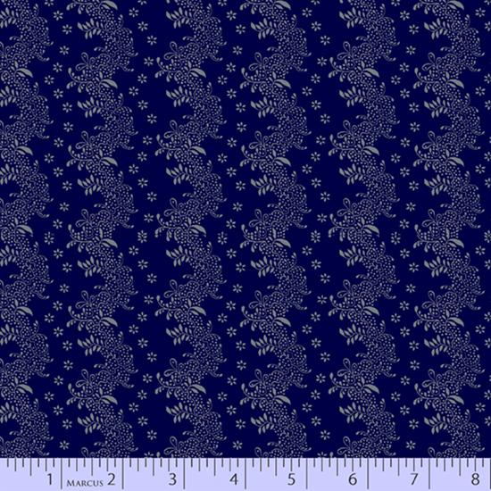 MB Country Meadow R1715-Navy - Cotton Fabric