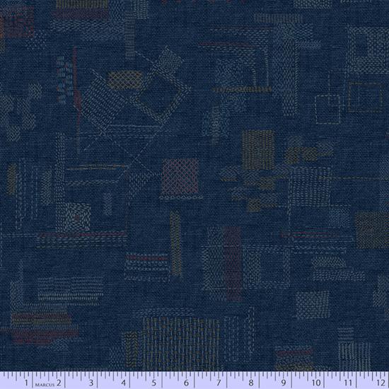 MB Faded & Stitched - 0766-0118 Stitched - Cotton Fabric