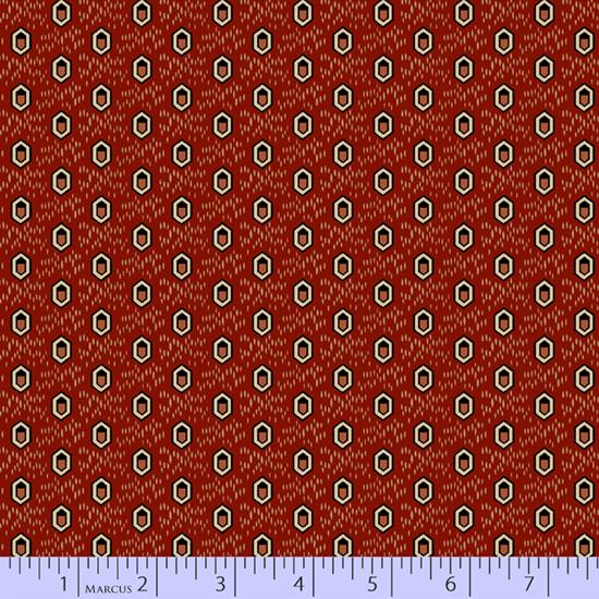 MB Indigo & Madder 0909-0157 Red - Cotton Fabric