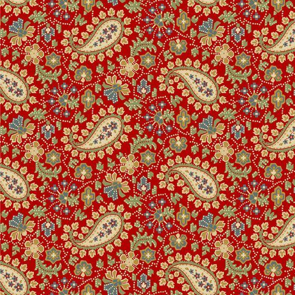 MB Villa Flora R220478-RED - Cotton Fabric