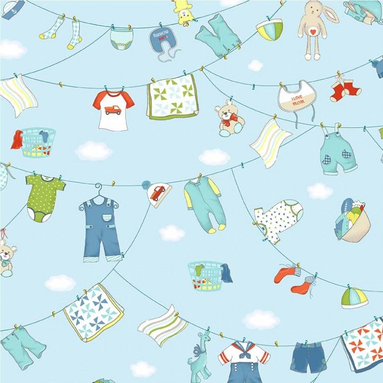 MM Baby Boomers Hanging Out CX8944-SKYX - Cotton Novelty Fabric