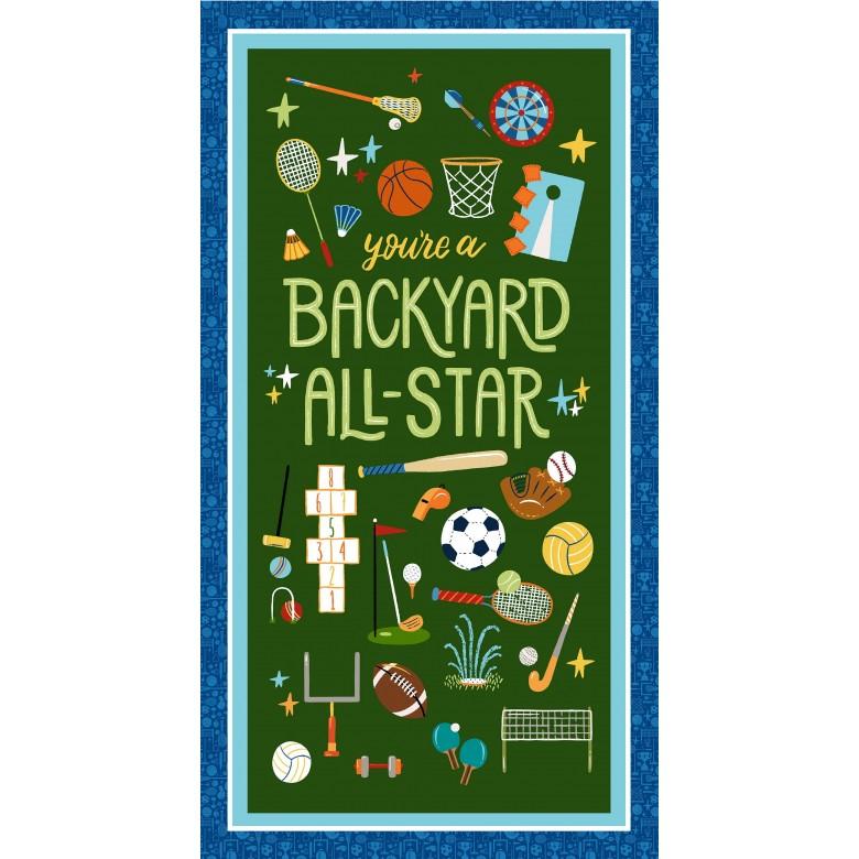 MM Backyard All Star Panel 24" - DC10297-GREEN - Cotton Fabric