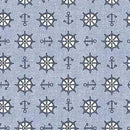 MM Bon Voyage - Anchors and Sheering Wheels CX10845-BLUE - Cotton Fabric